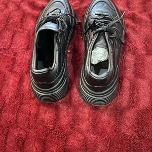 As is Men's Black Leather Shoes